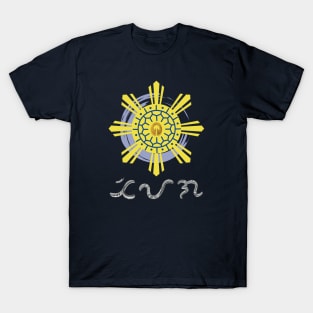 Philippine Sun with Ling-ling-O Amulet / Baybayin word Tiyaga (Perseverance) T-Shirt